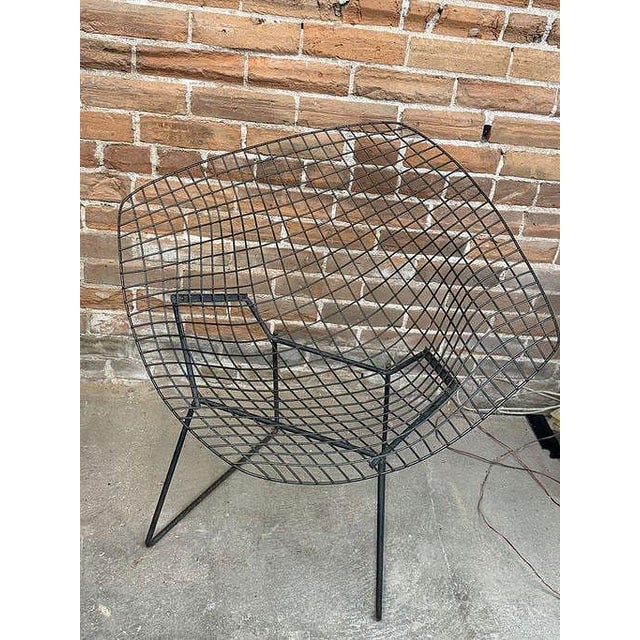 Knoll Original Harry Bertoia "Diamond" Lounge Chairs for Knoll International For Sale - Image 4 of 17