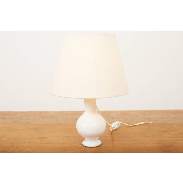 Table Lamp with White Ceramic Base, 1940s For Sale - Image 10 of 10