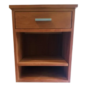 Room & Board Linear Solid Cherry Wood Nightstand Drawer Table