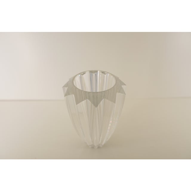 Vintage Orrefors “Zodiac” Faceted Lead Crystal Vase For Sale - Image 13 of 13