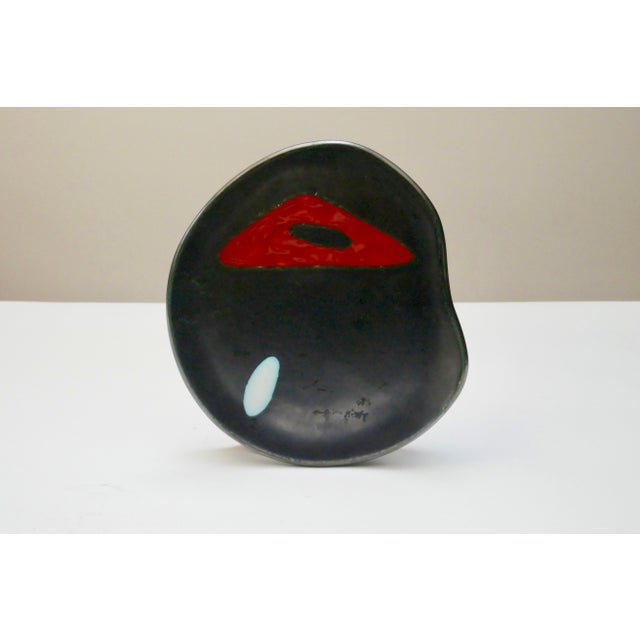 French Free Form Surrealist Black Ceramic Dishes By Peter Orlando, 1960s For Sale - Image 12 of 14