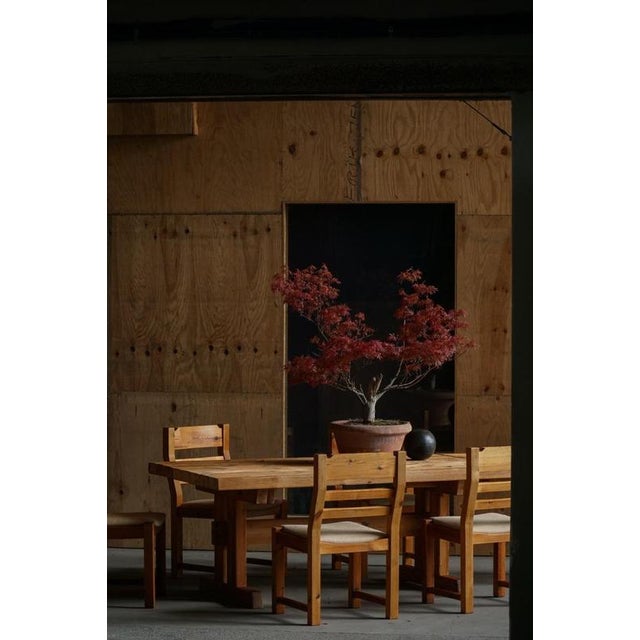 Modern Brutalist Danish Dining Table in Pine by Hans Jørgen Frydendal, 1970s For Sale - Image 10 of 18