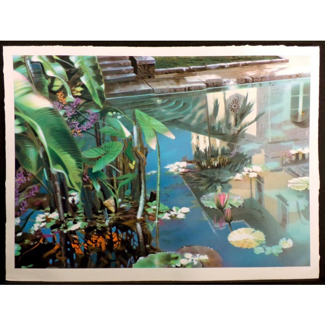 Printmaking Materials 1980s "Tangled Reflection" Interior Scene Signed Numbered Lithograph Art Print by David Kessler For Sale - Image 7 of 7