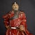 Vintage Chinese Shiwan Pottery Guan Yu Statue Oxblood Glazed Ceramic Guan Gong For Sale - Image 15 of 18