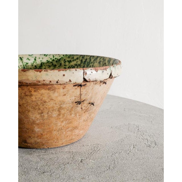 Large Antique Decorative Teracotta Stoneware Bowl, 1800s For Sale - Image 4 of 7