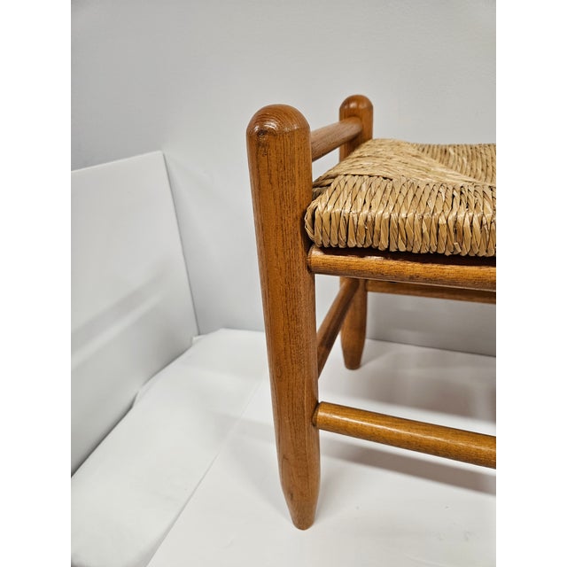 Danish Modern Rush Seat Footstool For Sale - Image 11 of 14