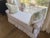Traditional Custom Upholstered Skirted Bench With Bolster Pillows For Sale - Image 3 of 7