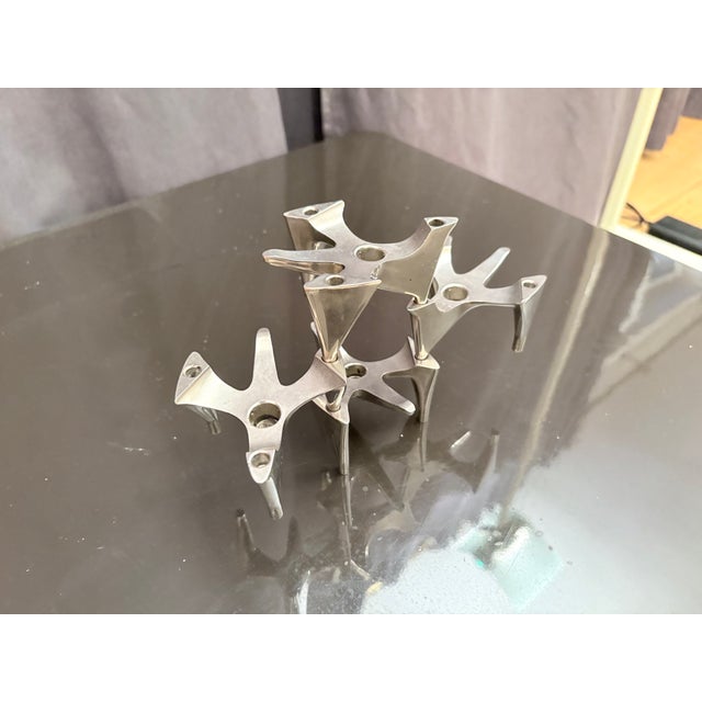 Set of four Space Age modular candlesticks, Hammonia Motard, from the 1970s. In very good original condition. Designed in...