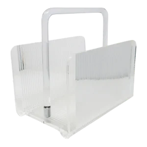 1970s Lucite Magazine Rack