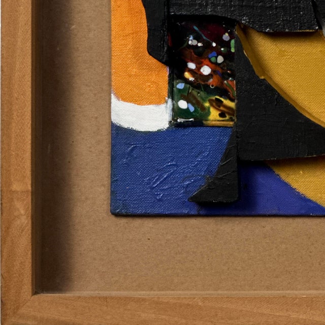 Nora Hauser - Abstract Postmodernist Collage, Signed (1989, Shadowbox) For Sale - Image 4 of 6