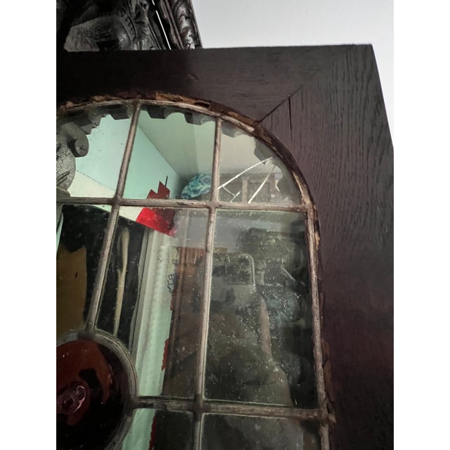 19th Century French Henri II Style Renaissance Revival Carved Oak Hunt Cabinet For Sale - Image 9 of 15