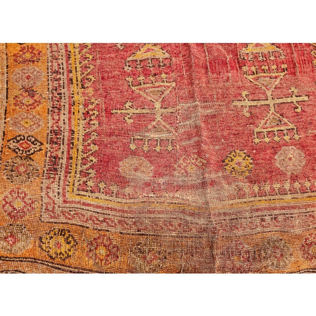 Vintage Turkish Anatolian Prayer Rug, Handwoven Wool, Early 1900s, Red, 4' x 6' For Sale - Image 11 of 13