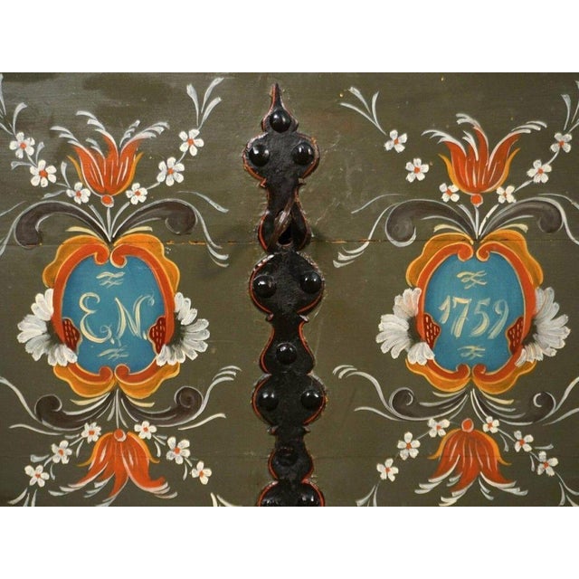 Baroque Round Lidded Chest, 1759 For Sale - Image 12 of 17