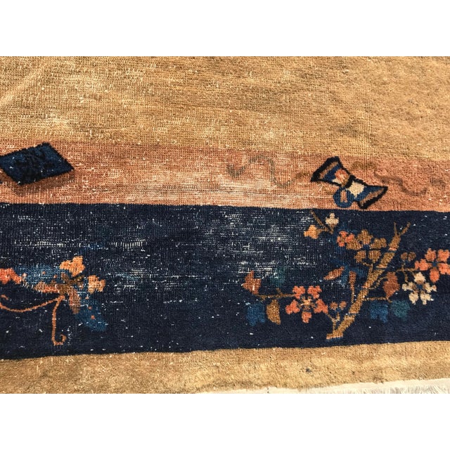 19th Century Antique Art Deco Chinese Peking Rug - 10’1’x11’10" For Sale - Image 4 of 6