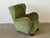 Green Scandinavian Mordern Wingback Lounge Chair in Green Velvet, 1940s For Sale - Image 8 of 14