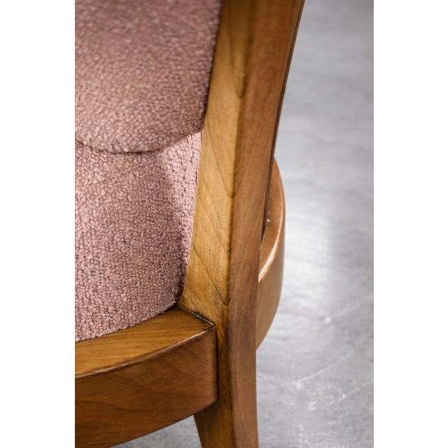 Mid-Century German Modern Cherrywood and Pink Upholstered Armchairs from Wilhelm Knoll, 1970s, Set of 2 For Sale - Image 12 of 18