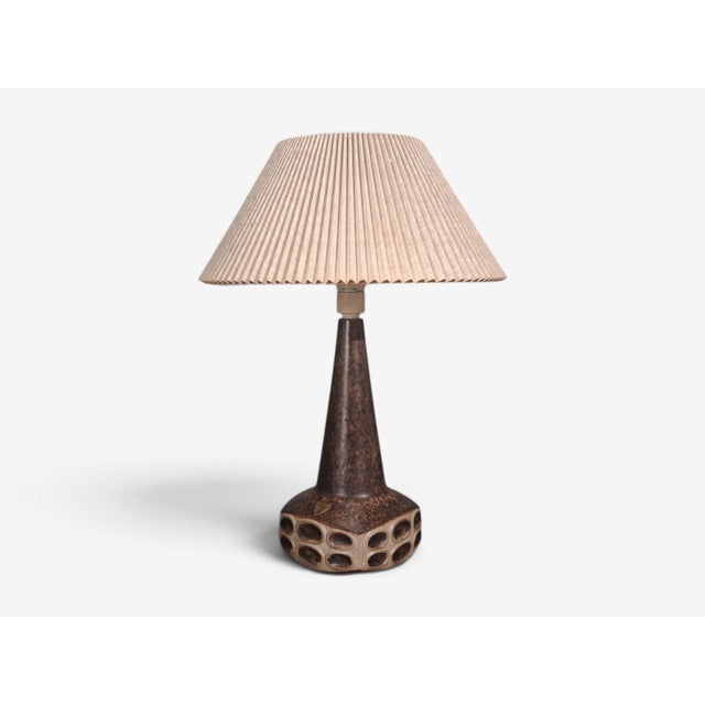 1960s Marianne Starck, Large Table Lamps, Brown Stoneware, Denmark, 1960s For Sale - Image 5 of 15