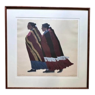 Louis De Mayo "Conversation" 1981 Hand Signed Fine Art Serigraph Limited Edition For Sale