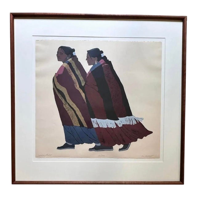 Louis De Mayo "Conversation" 1981 Hand Signed Fine Art Serigraph Limited Edition For Sale