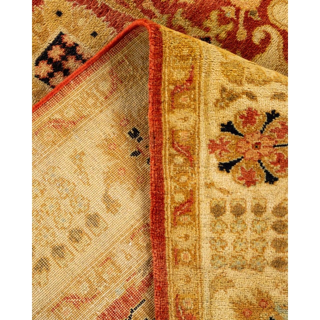 Ottoman, One-of-a-Kind Hand-Knotted Area Rug - Red, 4' 7" x 5' 10" For Sale In New York - Image 6 of 8