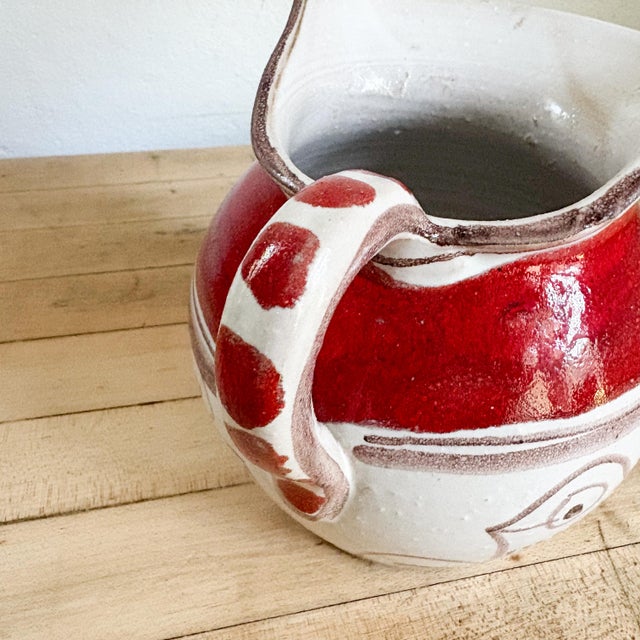 Desimone Ceramic Pitcher, Vintage 1960's Giovanni De Simone Handmade Italian Pitcher For Sale - Image 10 of 12