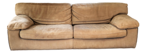 Roche Bobois for Tre Erre S.p.A. Buffalo Camel Leather Sofa