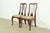 Ethan Allen Ethan Allen Queen Anne Carved Cherry Wood Side Chairs or Dining Chairs, Pair For Sale - Image 4 of 13