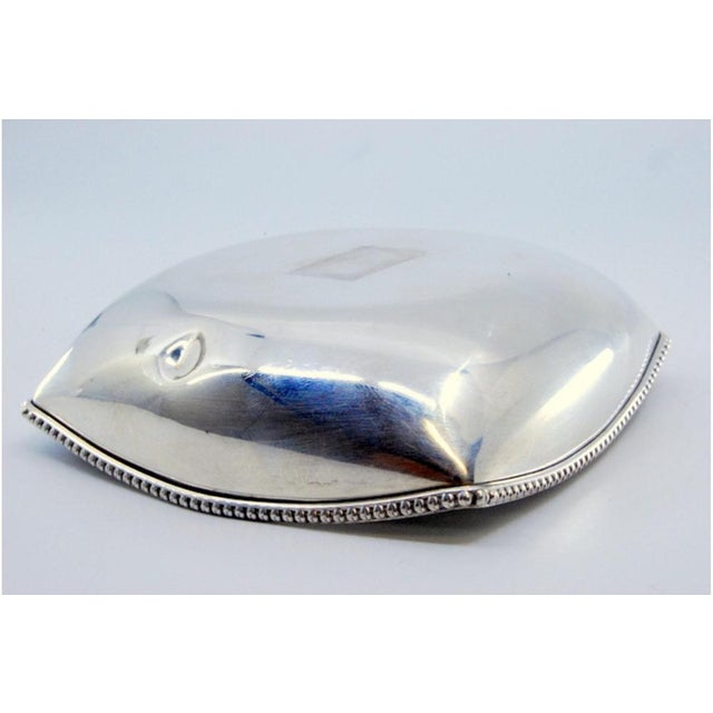 Square Silver Washbasin with Pearly Frieze on the Edge For Sale - Image 5 of 8