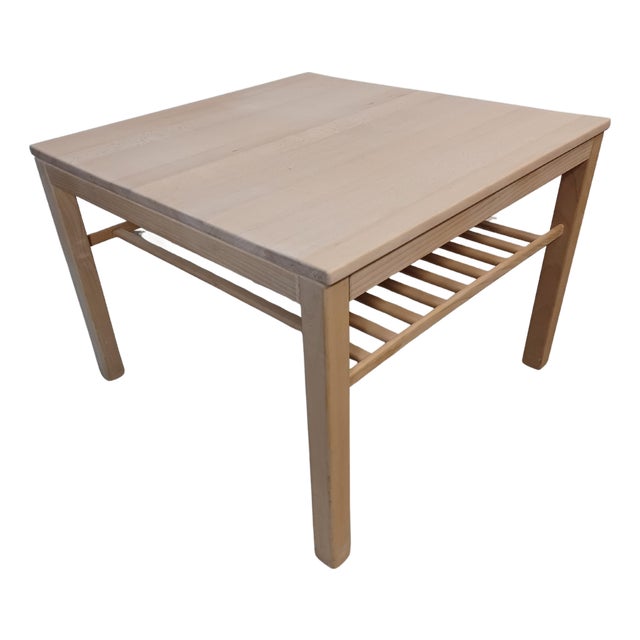 Danish Handcrafted Coffee Table in Beech by Haslev, 2001 For Sale