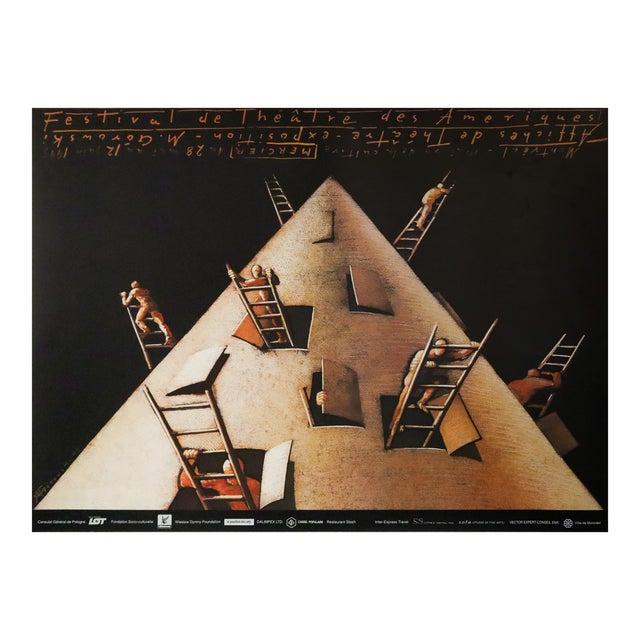 1993 Polish Theater Poster - "Festival De Théâtre Des Ameriques" (Gorowski) For Sale