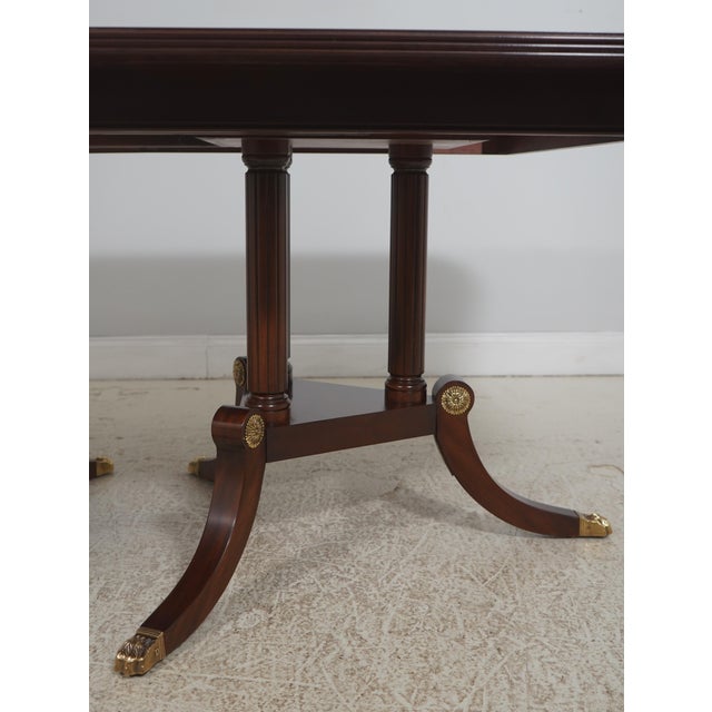 Wood Henkel Harris Inlaid Flame Mahogany Dining Table For Sale - Image 7 of 18