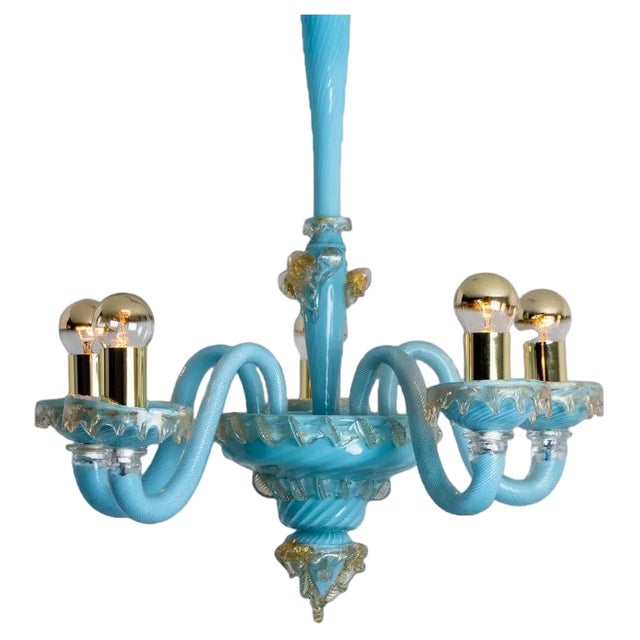 Vintage Italian Chandelier by Barovier & Toso, 1969 For Sale