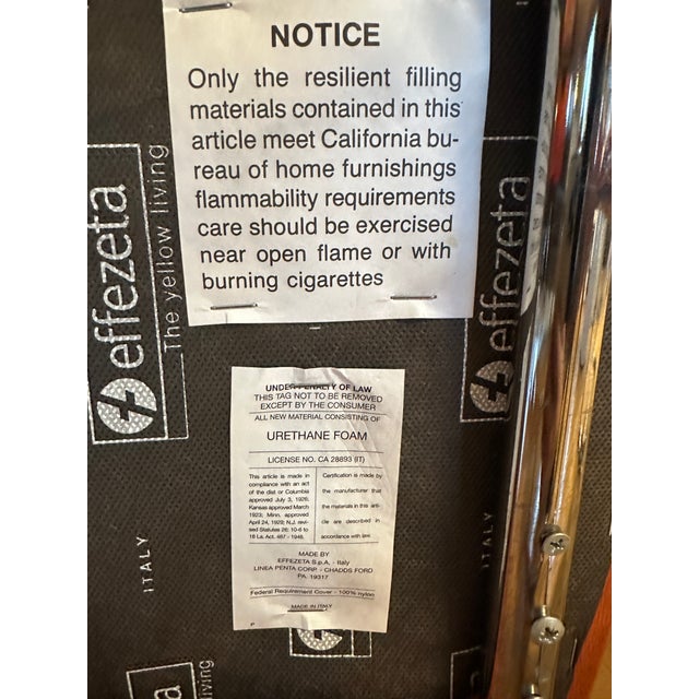 1970s Vintage Italian Chrome Effezeta Cantilever Dining Chairs in Orange – Set of 3 For Sale - Image 5 of 7