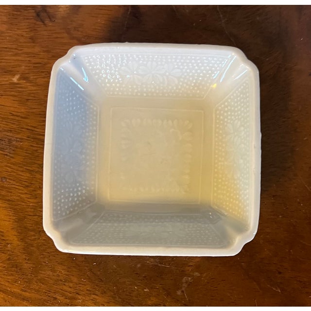 Celadon Antique 18th Century Chinese Celadon Porcelain Small Square Dishes - Set of 3 For Sale - Image 8 of 16