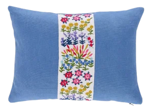 Schumacher Lula Embroidered Lumbar Pillow in Ivory