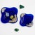 Rustic European Vintage Cobalt Blue Glass Catchalls With Silver Overlay - Set of 2 For Sale - Image 3 of 12