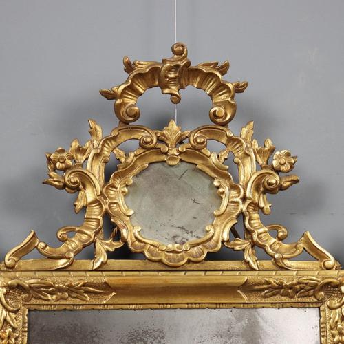 Gilt Wood Wall Mirror For Sale - Image 3 of 11