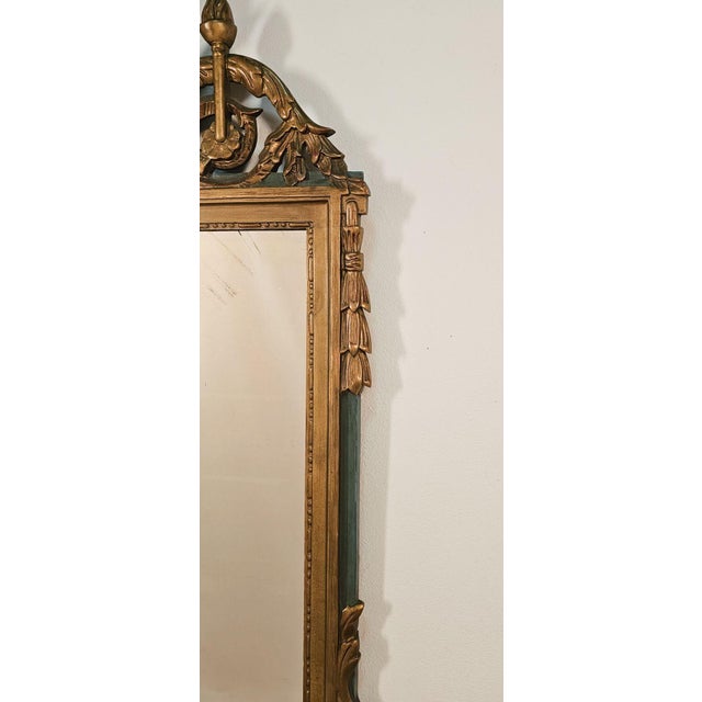 Louis XVI Style Painted & Gilt Mirror, France Circa 1920 For Sale - Image 4 of 6