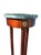 Hollywood Regency Vintage Bombay Company Regency-Style Mahogany Pedestal Stand With Green Marble Top For Sale - Image 3 of 10