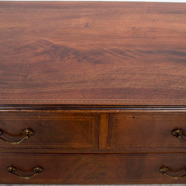 Late 19th Century French Louis XVI Style Walnut Commode Sauteuse With Fruitwood Marquetry For Sale - Image 9 of 14