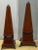 Neoclassical 20th-C. Neo-Classical Style Inlaid Mahogany and Bronze Obelisks - S/2 For Sale - Image 3 of 5
