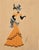 Costume design is an original modern artwork realized in 1970s by erté (romain de tirtoff). Mixed colored gouache on...