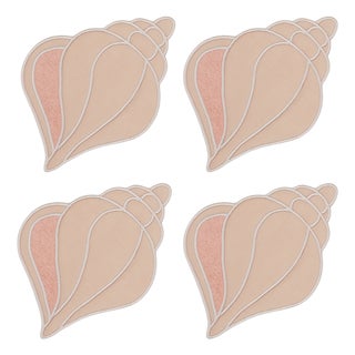 Conch Shell Cocktail Napkins - Set of 4 For Sale