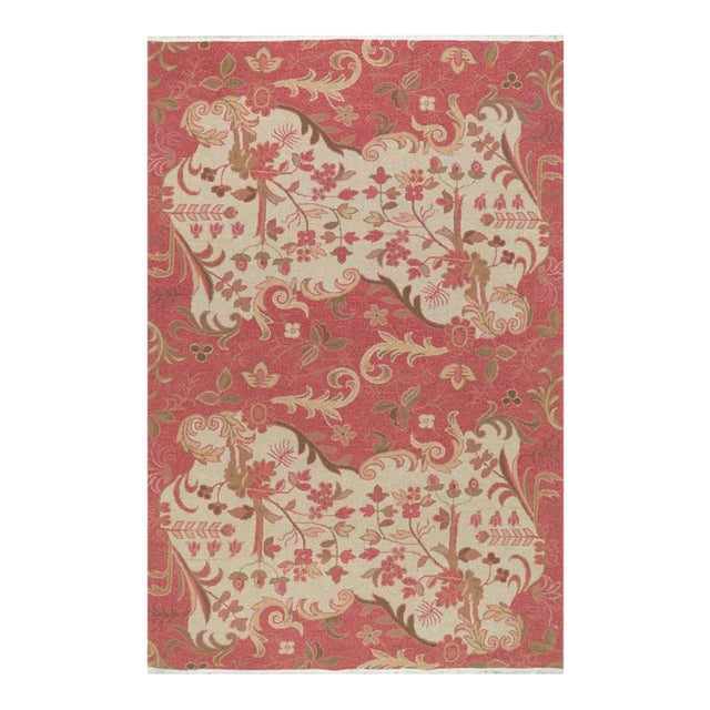 Handwoven Flatweave Chinese Area Rug 4'0"×6'0" For Sale