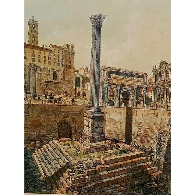 Mid 19th Century Felix Benoist, View of the Forum from Rome in Its Grandeur, 1865, Engraving, Framed For Sale - Image 5 of 5
