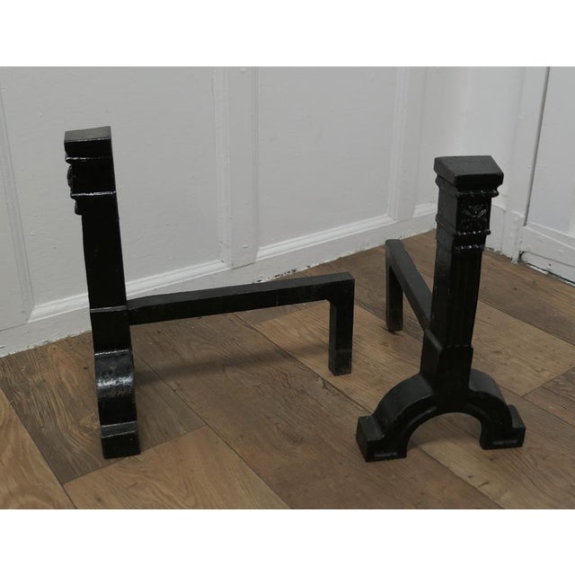 19th Century Iron Fire Dogs, Set of 2 For Sale - Image 3 of 7