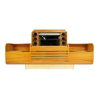 Vladimir Kagan Custom Hydraulic Bar Cabinet Sideboard for JFK Twa, 1960s, Signed For Sale