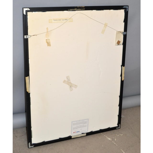 Beige Joan Miró Femme Et Chat Lithograph Framed Printed Wall Art England 1989 Cartoon For Sale - Image 8 of 12