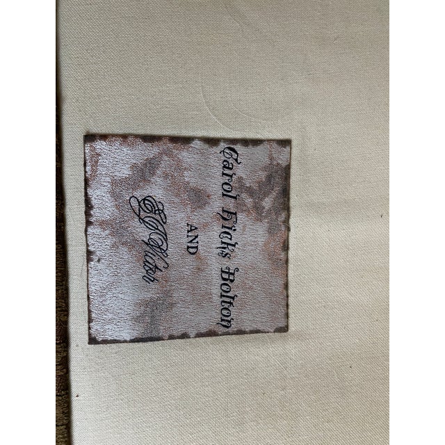 Late 20th Century Late 20th Century Exquisite Carol Hicks Bolton for Ej Victor Large Chair-and-a-Half and Ottoman Mint Condition For Sale - Image 5 of 12