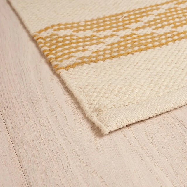 Contemporary Schumacher Sequoia Stripe 6' x 9' Rug in Ochre For Sale - Image 3 of 5